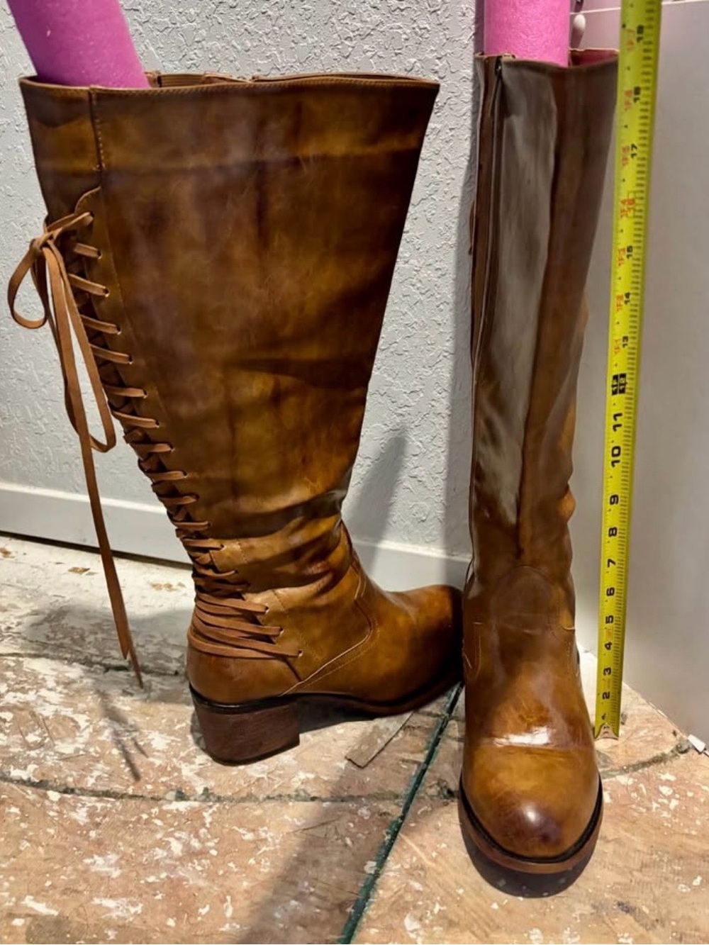 Torrid Wide-Calf Lace-Up Boots, Size 7.5w